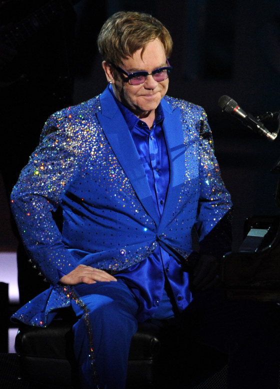 Recording artist Elton John performs onstage during the 65th Annual Primetime Emmy Awards held at Nokia Theatre L.A. Live on September 22, 2013 in Los Angeles, California.