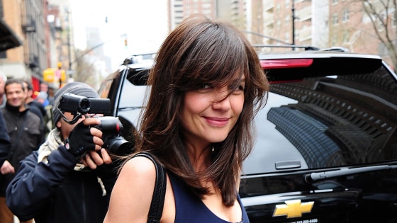 Katie Holmes with windblown hair, and more Celeb Sightings