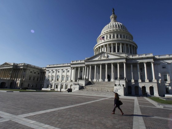 The Capitol Dome is seen on Capitol Hill, Nov. 9, 2012. To the left is the U.S. House of Representatives.