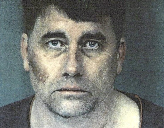 Gary Lee Bullock, 44, is the suspect in the killing of a respected priest and educator who was found dead in a church rectory in Northern California on New Year's Day. (AP Photo/Eureka Police Department)