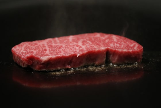 Beef prices are sizzling hot thanks to cold weather. The price of choice-grade U.S. beef at wholesale has set a new high.