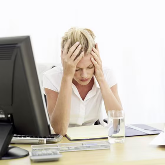 Image: Woman at a desk