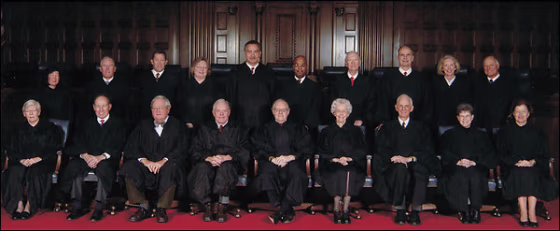 Seven of the 16 full-time judges on the U.S. Court of Appeals for the 6th Circuit, based in Cincinnati, were appointed by President Bush. (The photo includes some of the part-time senior judges.) 