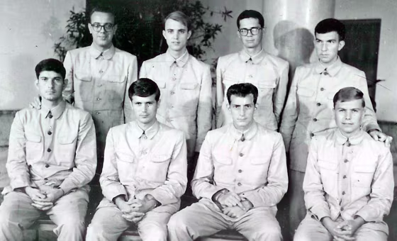 Image: Crew members of the USS Pueblo pose while in captivity in North Korea in 1968.