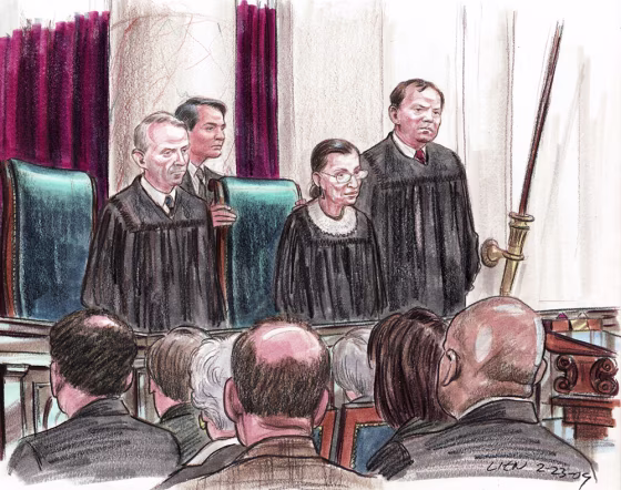 Image: Justice Ginsberg takes her seat