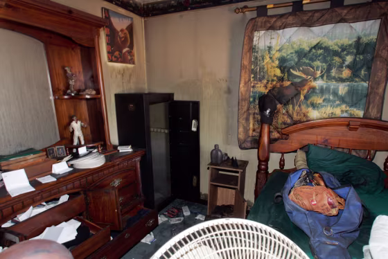 Image: The bedroom of suspected gunman Michael McLendon in Kinston, Alabama.
