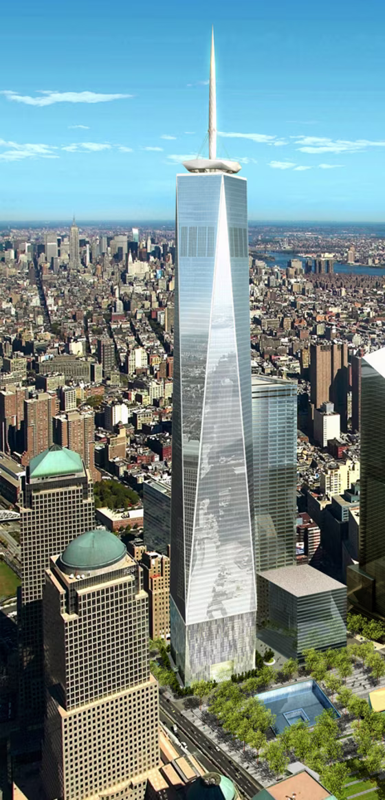 Image: artist rendering of One World Trade Center building