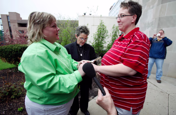 Image: Shelley Wolfe, left, Melisa Keeton