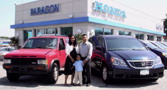 Image: first family to purchase a new car with Cash For Clunkers