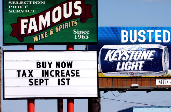 Image: Illinois liquor tax increase