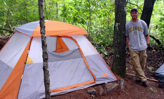 Image: sex offender living in a tent camp