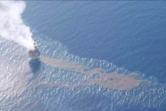 This offshore oil well started leaking on Aug. 21 and is estimated to be releasing 400 barrels a day.
