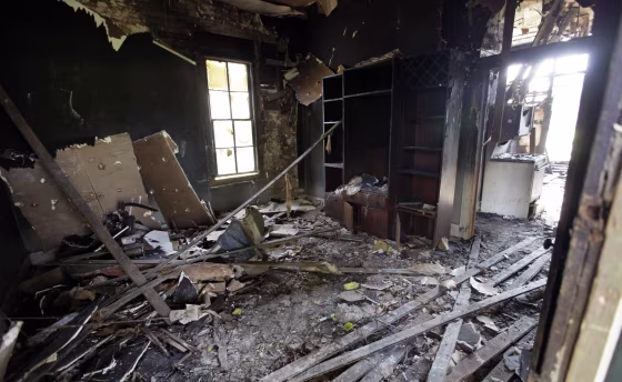 Image: Home destroyed by fire