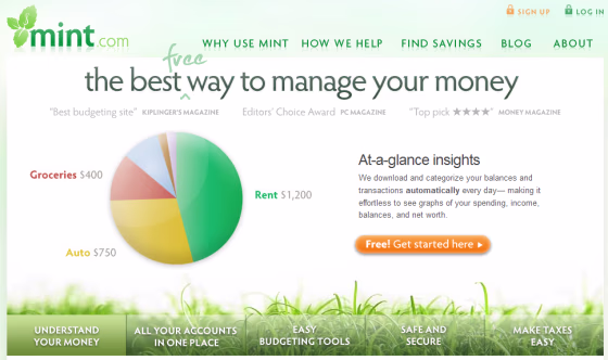 Image: mint.com website