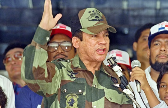 Image: General Manuel Antonio Noriega speaks 20 May 1988