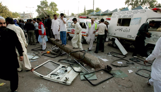 Image: Damage caused by a bomb blast
