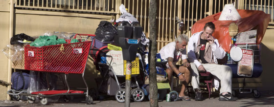 Image: Homeless men in the Downtown Eastside area of Vancouver, Canada