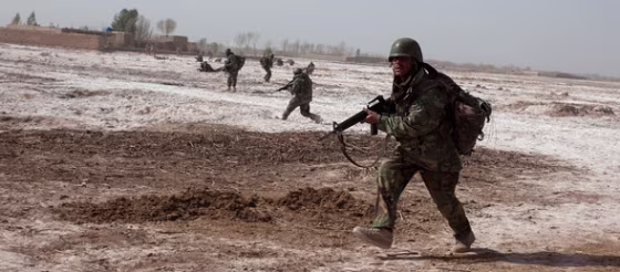 Marines and Afghan Army soldiers under fire in Marja