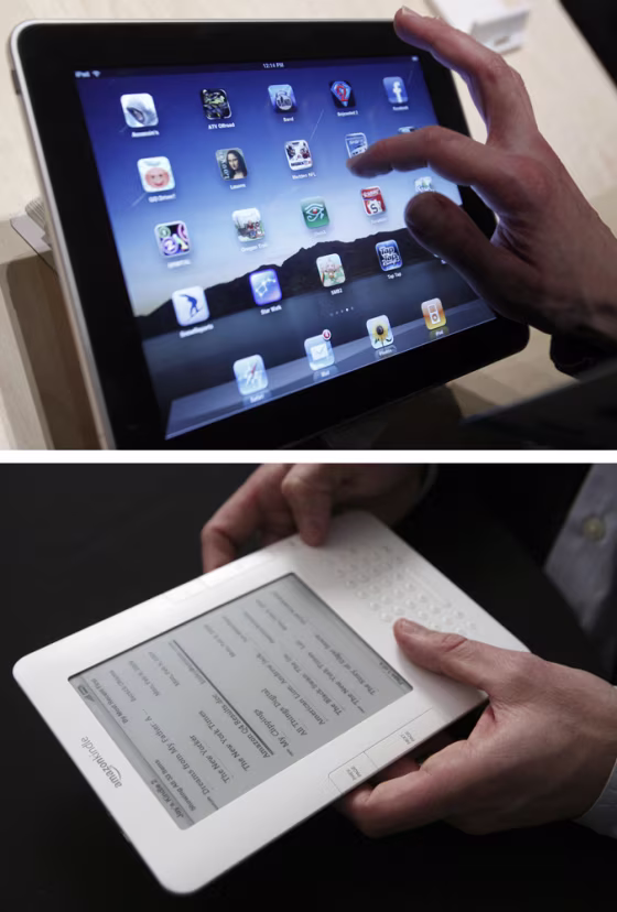 Image: Apple iPad, Amazon Kindle