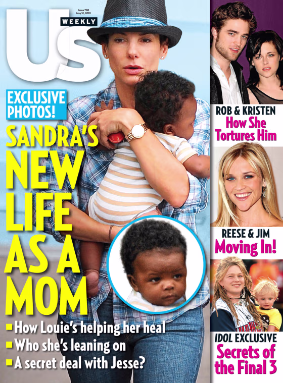 Image: Sandra Bullock and baby