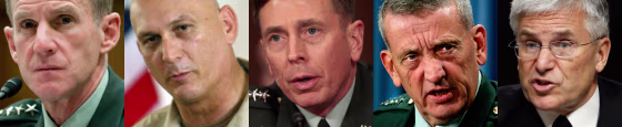 Image: McChrystal, Ordierno, Petraeus, Franks, Casey