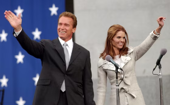 Image: Arnold Schwarzenegger and his wife Maria Shriver