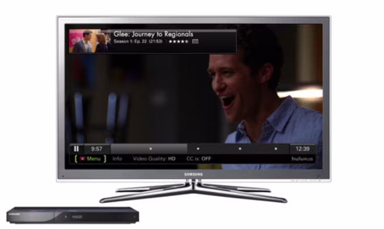 Image: Samsung TV and Blu-ray player with Hulu service