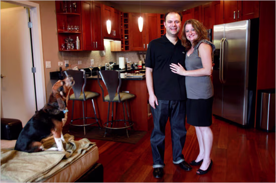 Adam and Allison Lyons plan to rent their condo in Chicago until the housing market recovers.