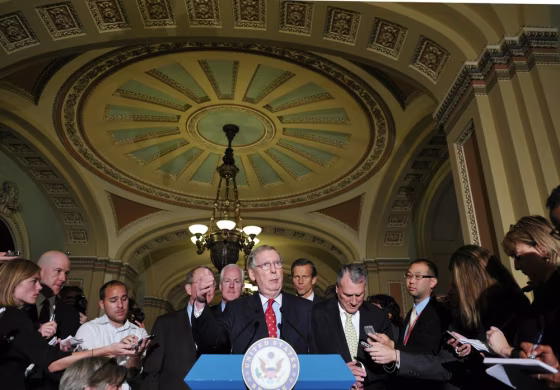 Image: Senate Minority Leader Mitch McConnell ,
