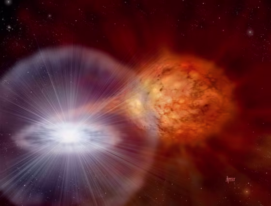 Image: Artist's impression of recurrent nova RS Ophiuchi
