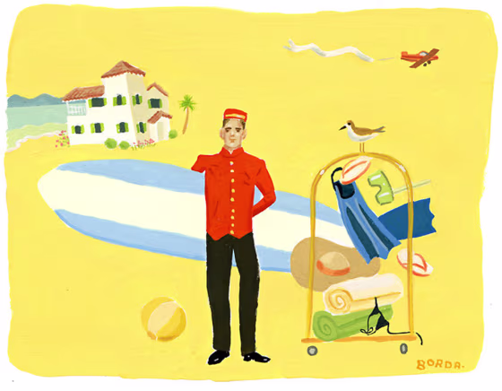 Image: Illustration of vacation rental luxuries