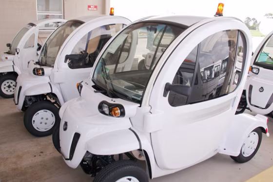 Here's a&nbsp;look at NASA's low-speed electric vehicles, or LSEV, used at the space agency's Kennedy Space Center in Florida. NASA technology has contributed to private industry, too.