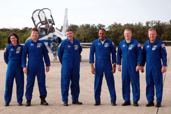 Image: Space shuttle Discovery's STS-133 crew