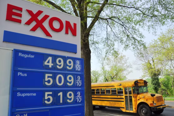 Image: Exxon gas prices in Washington, D.C.
