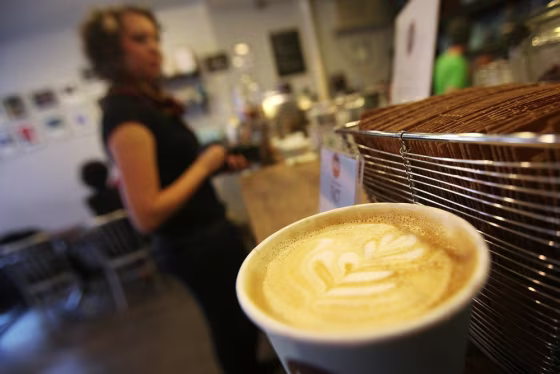 Image: Barrista makes coffee