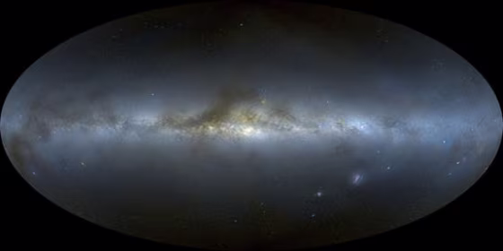 Axel Mellinger of Central Michigan University created this panorama of the Milky Way from 3,000 individual photographs that he melded together with mathematical models.