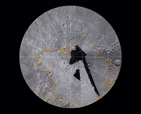 Image: North polar region of Mercury