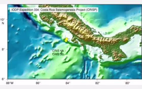 The CRISP research site is located 108 miles off Costa Rica.