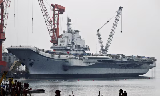 Image: China's first aircraft carrier, former \"Varyag\" of Ukraine