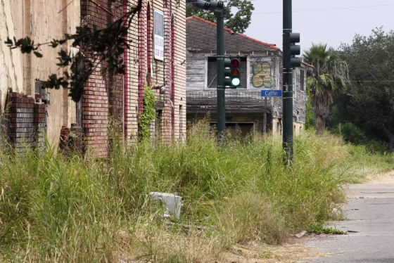 Image: Flood St. looking towards Caffin St. in New Orleans