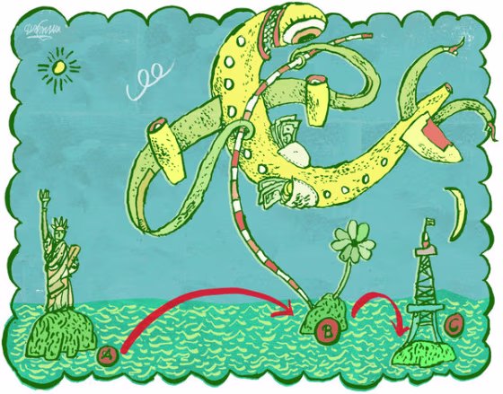 Henrik Drescher - Flying to Europe, for a Little Less - NYT