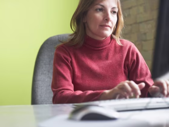 Image: Woman at computer