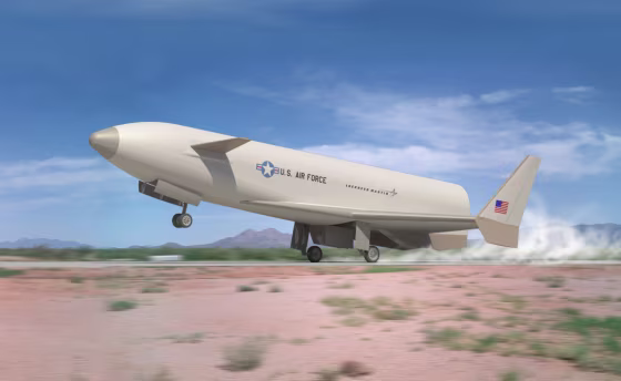 Lockheed Martin’s Reusable Booster System Flight Demonstrator Program is designed to advance the affordability, operability and responsiveness of future spacelift capabilities over current expendable launchers. This image shows how the vehicle would land.
