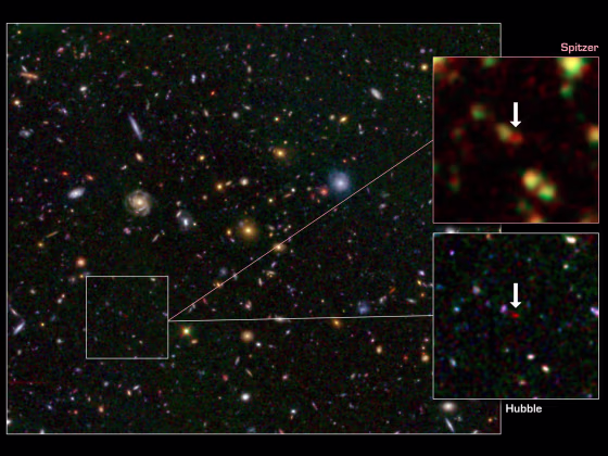 Image: One of the most distant galaxies known, called GN-108036.
