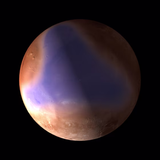New results from the MARSIS radar on Mars Express give strong evidence for a former ocean of Mars. The radar detected sediments reminiscent of an ocean floor inside previously identified, ancient shorelines on the Red Planet. The ocean would have covered the northern plains billions of years ago.