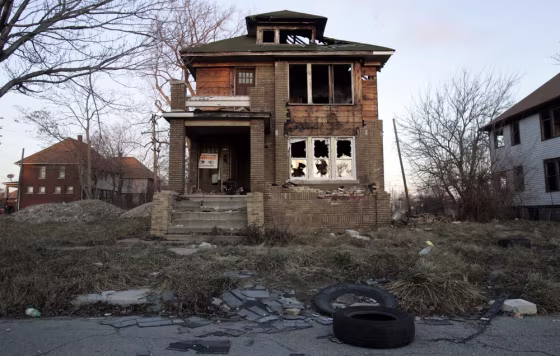 Image: Abandoned house in Detroit, Mich.