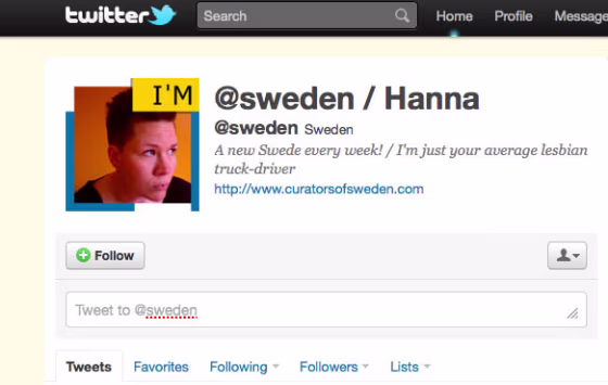 Image: Sweden's Twitter page