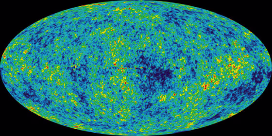 The detailed, all-sky picture of the infant universe created from seven years of WMAP data. The image reveals 13.7 billion year old temperature fluctuations (shown as color differences) that correspond to the seeds that grew to become the galaxies.&nbsp;This image shows a temperature range of ± 200 microKelvi.