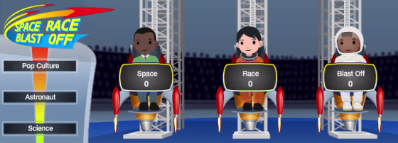 Welcome to "Space Race Blast Off," NASA's first online game for the social media age.