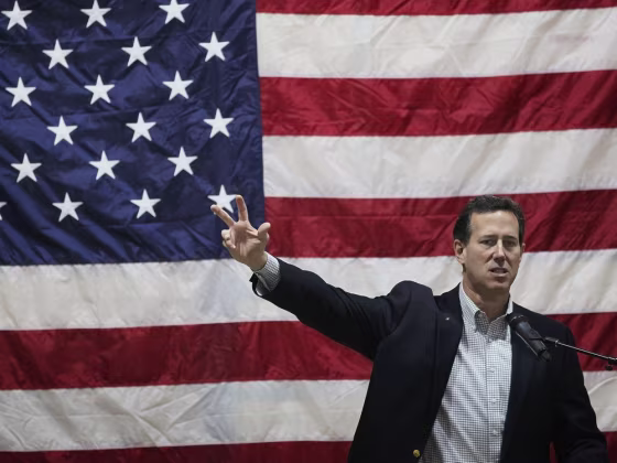 Image: Rick Santorum Campaigns In Wisconsin Ahead Of Primary